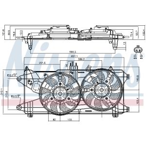 Ventola, raffreddamento motore NISSENS 85130