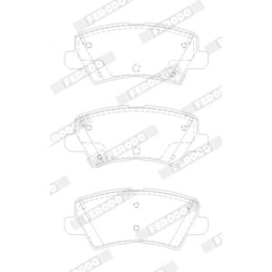 Set di pastiglie freno FERODO FDB5036, posteriore