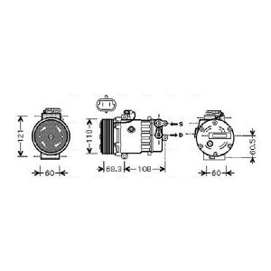Compresseur de climatisation AVA COOLING OLAK464