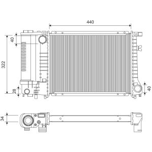 Radiateur moteur VALEO 730365
