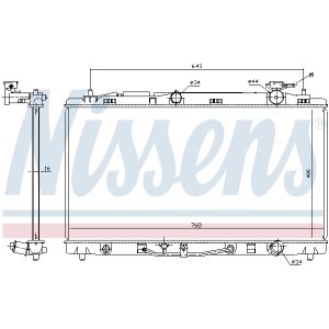 Radiatore, raffreddamento motore NISSENS 646812