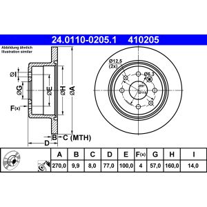 Disque de frein ATE 24.0110-0205.1