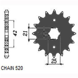 Couronne moto arrière SUNSTAR SUNF315-15