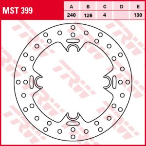 Jarrulevy TRW MST399, 1 Kappale