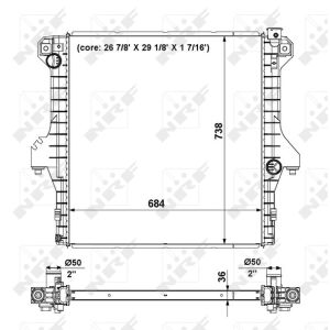 Radiador, arrefecimento do motor NRF 56025