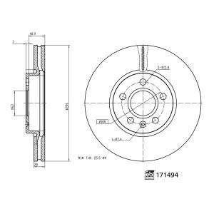 Disco de travão FEBI BILSTEIN 171494