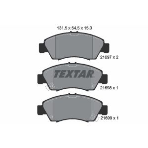 Bromsbeläggssats TEXTAR 2169701, fram