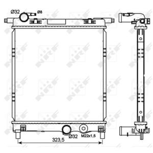 Radiator, motorkoeling NRF 53101