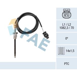 Sensor de temperatura dos gases de escape FAE 68046