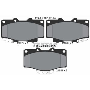 Kit de plaquettes de frein, frein à disque TEXTAR 2167901, Avant