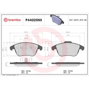 Jarrupala, levyjarru BREMBO P44020NX