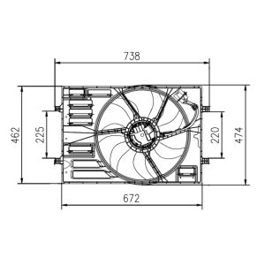 Ventilador, refrigeración de motor NRF 47950