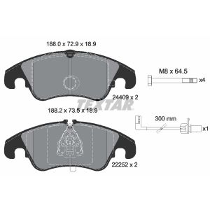 Bremsbelagsatz TEXTAR 2440903, Vorne