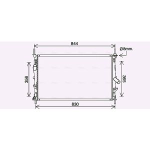 Radiador de motor AVA COOLING FD2628