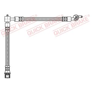 Tubo do travão flexível traseiro, esquerdo QUICK BRAKE 58.814