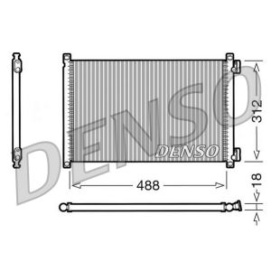 Condensador, sistema de ar condicionado DENSO DCN09103