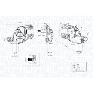 Motor do limpa para-brisas MAGNETI MARELLI 064075200010