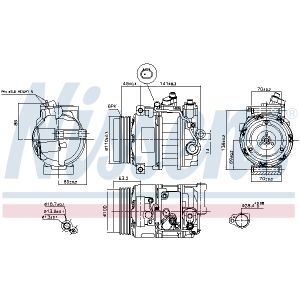 Compressore aria condizionata NISSENS 890634