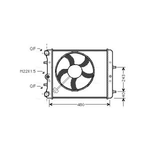 Arrefecedor do motor AVA COOLING SAA2013