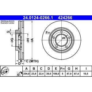 Bremsscheibe ATE 24.0124-0266.1