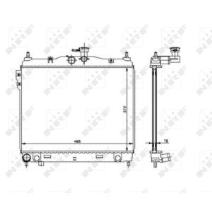 Radiator, motorkoeling NRF 53361