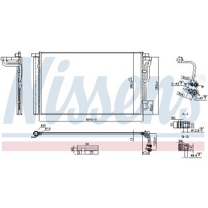 Condensatore, impianto di climatizzazione NISSENS 941262