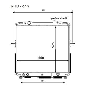 Radiatore, raffreddamento motore NRF 53368