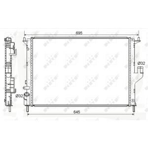 Radiador, arrefecimento do motor Economy Class NRF 53118A