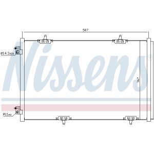 Condensador, aire acondicionado NISSENS 940333