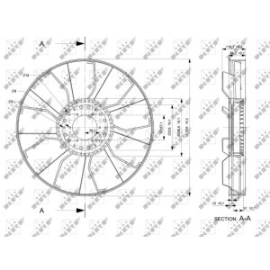 Ruota della ventola, raffreddamento motore NRF 49817