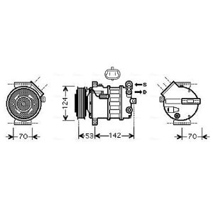 Compressor, ar condicionado AVA COOLING SBAK063