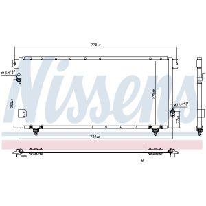 Condensatore, impianto di climatizzazione NISSENS NIS 940838