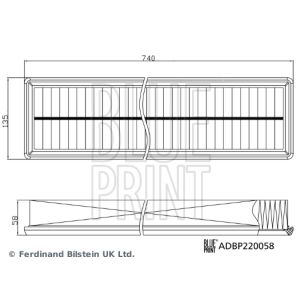 Filtro de aire BLUE PRINT ADBP220058