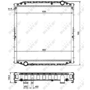 Radiator, motorkoeling NRF 51569A