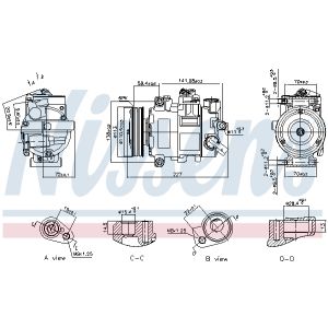 Kompressor, luftkonditionering NISSENS 890757