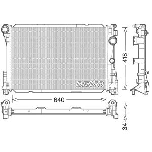 Radiador, arrefecimento do motor DENSO DRM17049