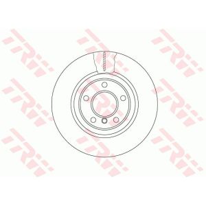 Bremsscheibe TRW DF6616S vorne, belüftet, hochkarbonisiert, 1 Stück