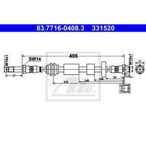 Bremsschlauch ATE 83.7716-0408.3