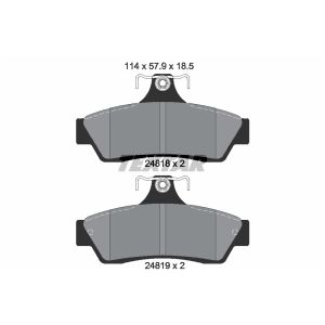 Bremsbelagsatz TEXTAR 2481801, Hinten