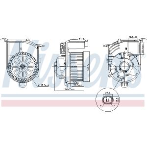 Ventilador de habitáculo NISSENS 87449