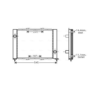 Kondensator, Klimaanlage AVA COOLING RTM388