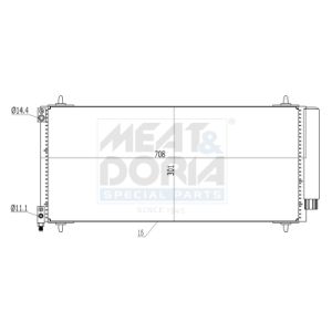 A/C-kondensor MEAT & DORIA 991142