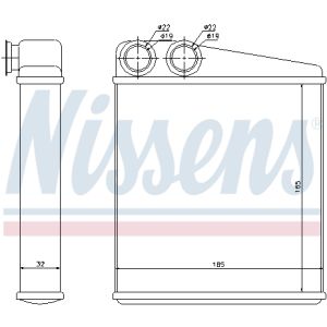 Scambiatore di calore, riscaldamento interno NISSENS 72206