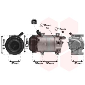 Compressor, ar condicionado VAN WEZEL 8200K323