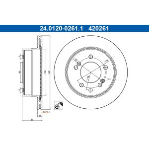 Bremsscheibe ATE 24.0120-0261.1