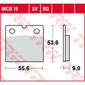 Set di pastiglie freno TRW MCB19 senza patente stradale