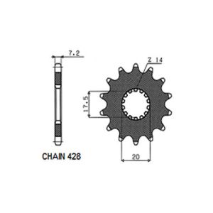 Piñón SUNSTAR SUNF226-16