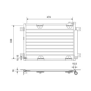 Kondensator, Klimaanlage VALEO 814444