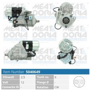Motor de arranque MEAT & DORIA 5040649