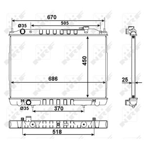 Radiateur, refroidissement du moteur NRF 58418